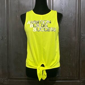 Energie Yellow bottom tie-up workout Tank top- size Small